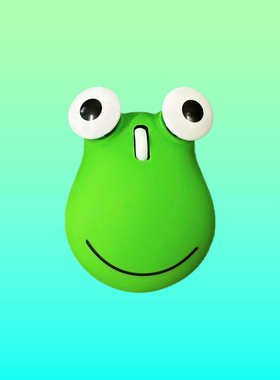 大眼绿色青蛙鼠标，有线动物鼠标，超萌可爱鼠标个性鼠标礼品鼠标