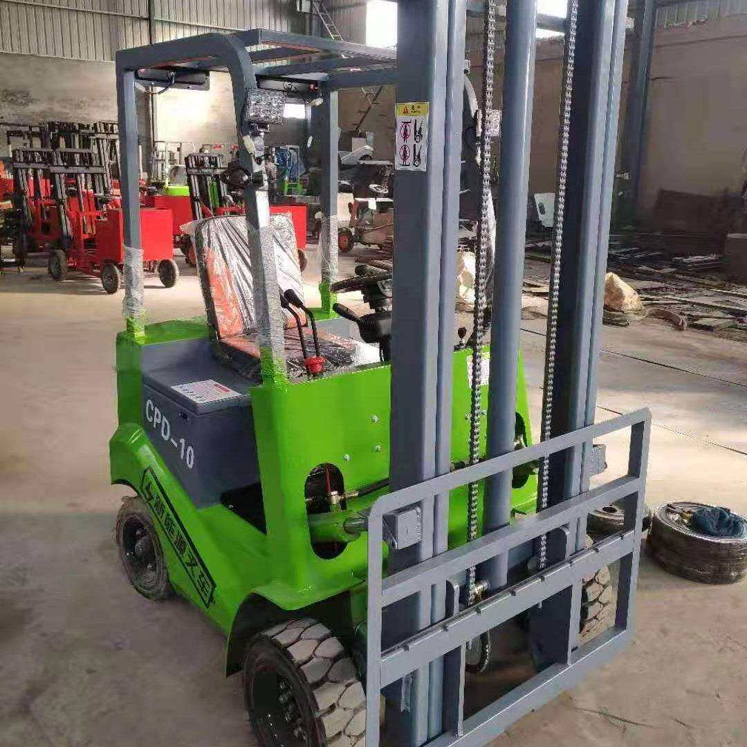 四轮座驾式小型电动叉车1吨2吨3吨装卸叉车全电动液压搬运车