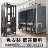 一体式 布 叠衣柜家用室全折叠衣柜钢简易衣柜出租卧架房收纳落地式