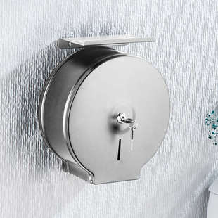 防水公共厕所不锈钢盒洗手间纸卷架新品大盘抽浴室卷纸大纸巾酒店