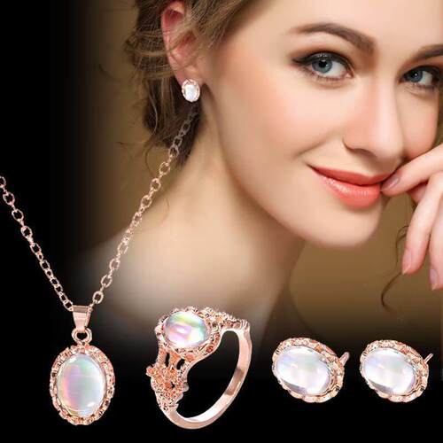 Combination Set Fashion Necklace Earnail Ring Set戒指套装
