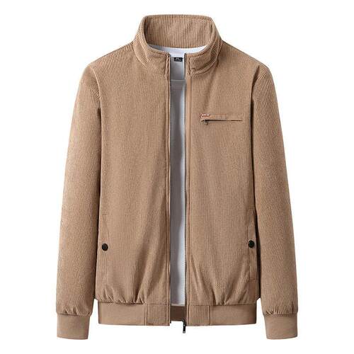 Corduroy cotton jacket men's coat top, thick plus size