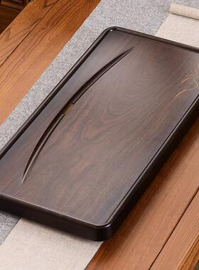 整块台黑檀木茶盘实木简约家用茶原茶大海木长zhy-xzs0方形号排水