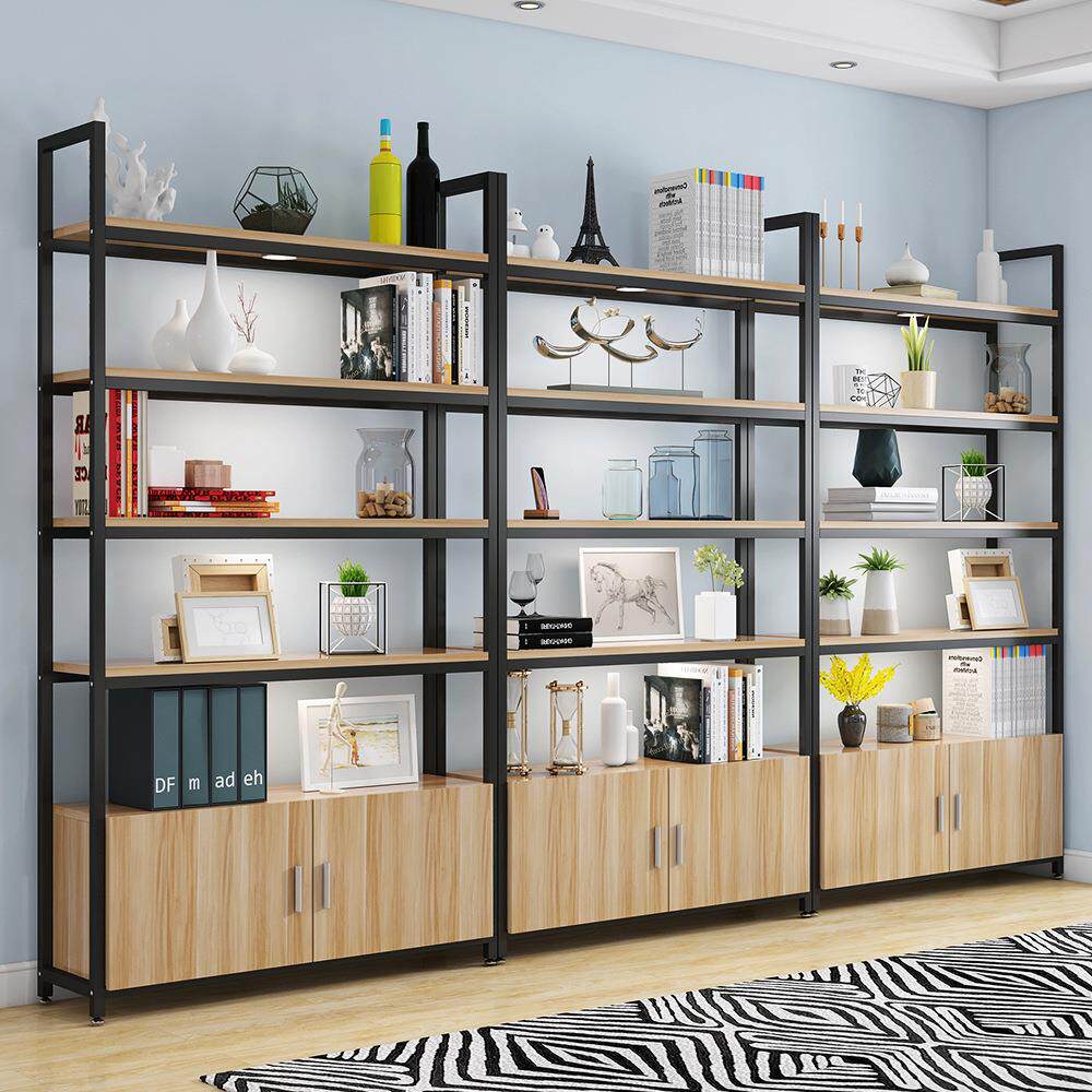 货架置物架客厅多层架办公室落地收纳储物架铁艺化妆品展示架组合