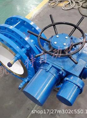 D943H-16C-DN600法兰式硬密封电动蝶阀DZW45一体式执行装置AC380V