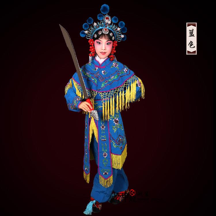 高档京越戏戏演剧出服装 刀马剧旦曲武旦女兵女将女兵衣 戏服