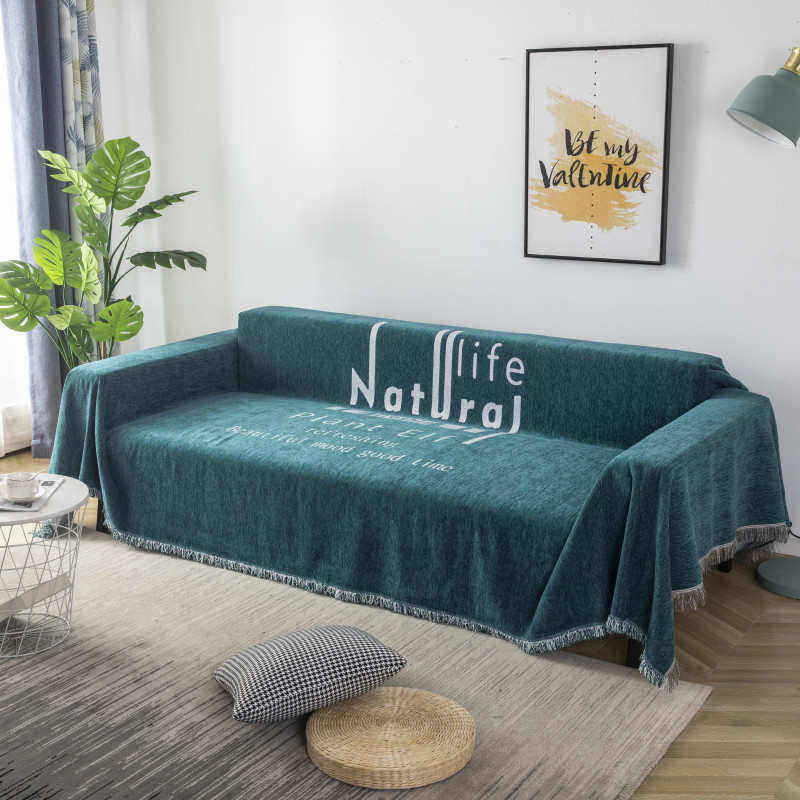 四季通用纯色雪尼尔印花字母盖巾 北欧简约防滑沙发罩巾全盖批发,居家布艺,沙发套,淘宝优惠券,粉丝福利购,淘宝优惠卷
