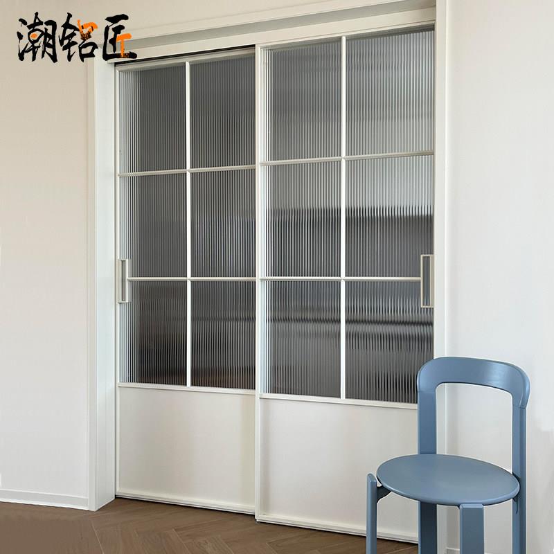 法式移门复古厨房推拉门铝合金门三联动推拉门阳台门卫生间门定制