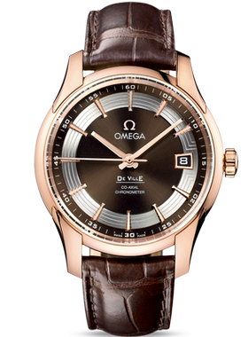 [9.8新]欧米茄碟飞18k玫瑰金自动机械手表男431.63.41.21.13.001