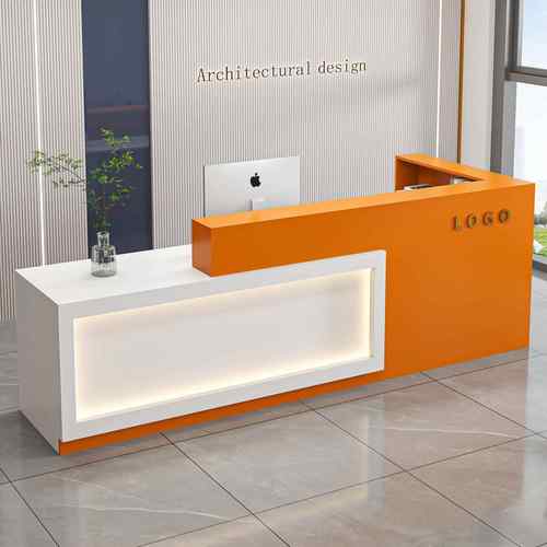 简约现代公司前台接待台球厅吧台奶茶店理发店铺收银台小型柜台桌