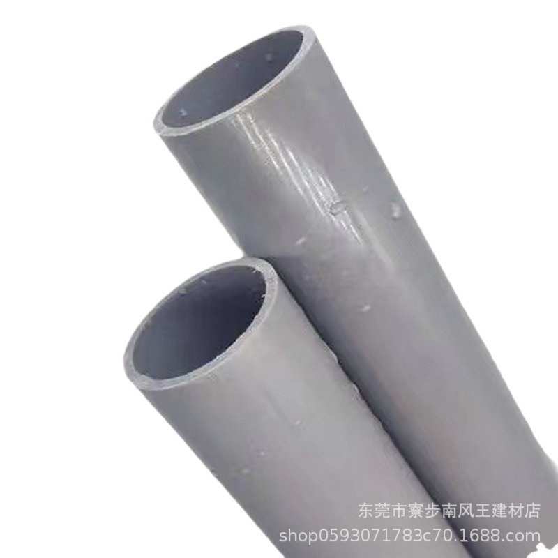 厂家批发PVC给水管农田灌溉管 UPVC排水管灰色低压农业浇地管