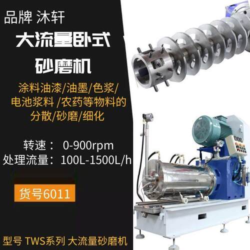 大流量卧式砂磨机效砂磨机卧式砂磨机研磨机卧式研磨机
