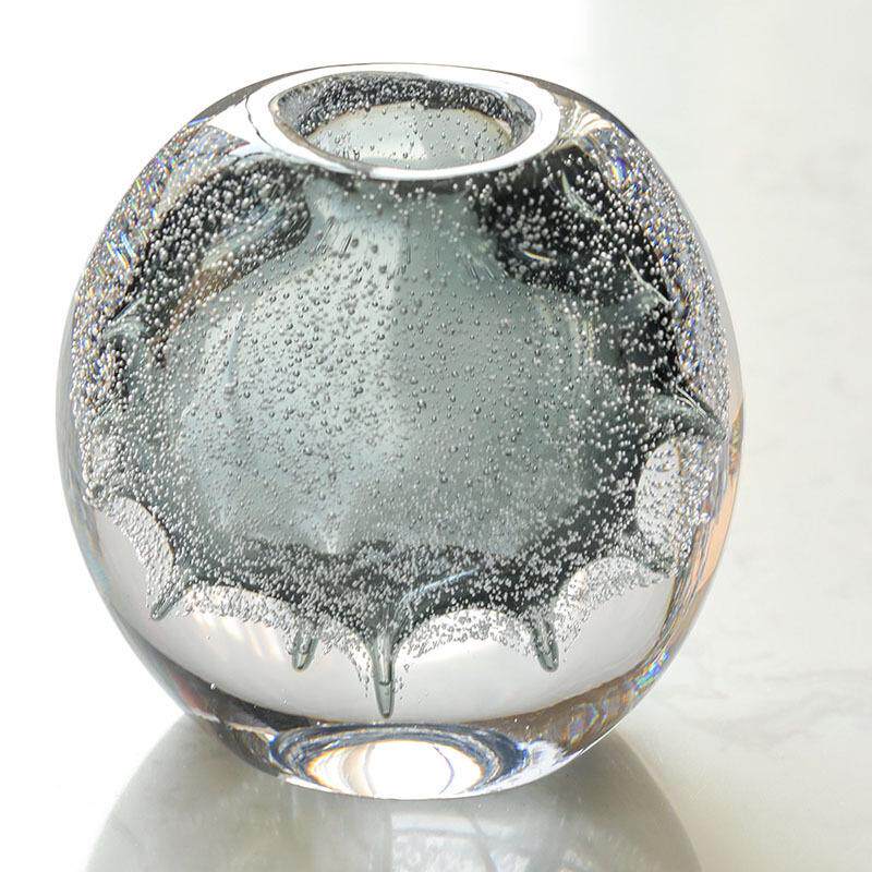 彩色客厅电视柜摆件琉璃台面餐桌玻璃气泡奢装饰软创意轻装花瓶