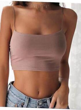 Sexy Tank Top Black Halter Crop Tops Women Summer Camis Back