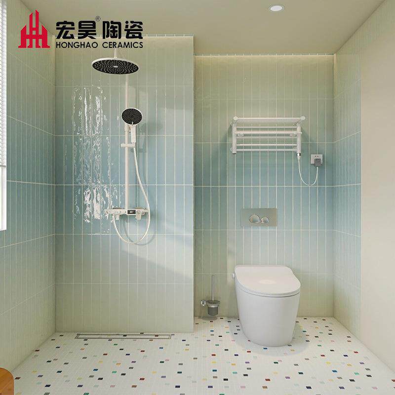 法式奶油风600*1200多巴胺渐变亮光釉瓷砖卫生间浴室小清新墙面砖