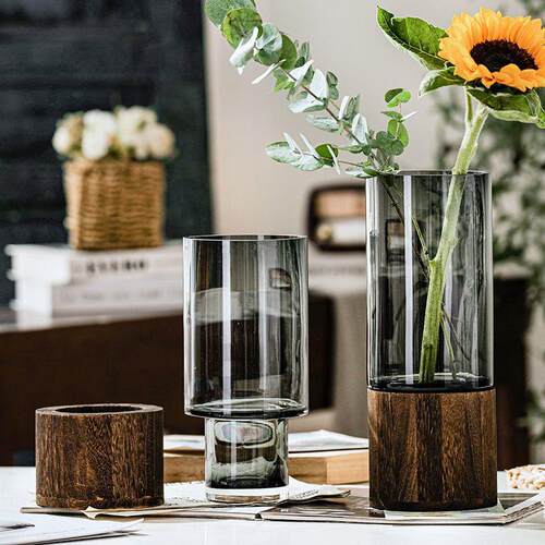 Nordic Home Decor Glass Vase Living Room Decoration Flower V