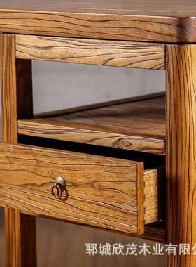 复古仿古办桌公桌新书中式老榆木书桌实房老板0807桌学生写字木书