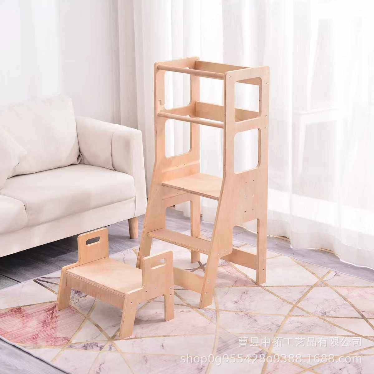 实木宝宝塔蒙氏学习台阶洗手梯洗漱踏脚扶手凳儿童扶手登高凳,住宅家具,儿童凳,淘宝优惠券,粉丝福利购,淘宝优惠卷