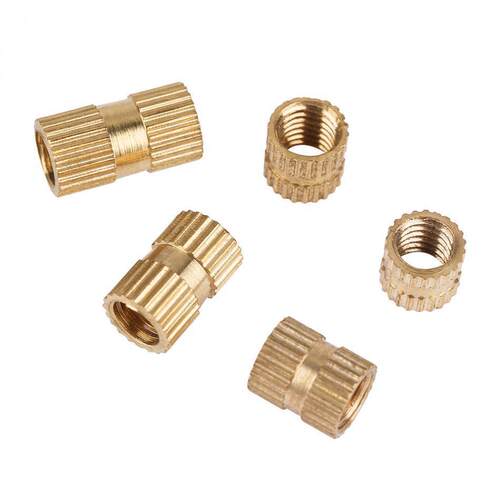 跨境货源450pcs/盒滚花铜螺母铜卡件铜嵌件注塑铜螺母M2-M4系列