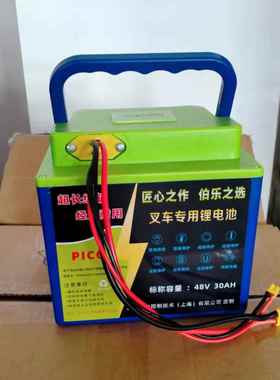改装动1地牛搬运车8v5a锂电池ATA半电动4托电盘搬运叉车配件充电