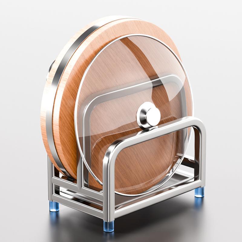 加厚304不锈钢砧板架锅盖架菜板放置架切菜板置物架放菜板支架