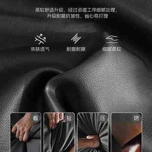 实木床头感柜中古风2052柜新款 简约卧室收HUO纳小型皮质床边柜J