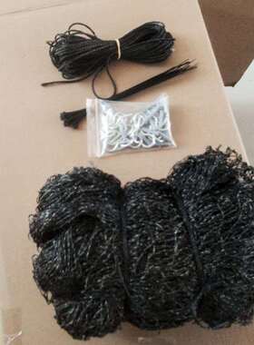 阳台防猫动物尼龙钻孔透明黑色不不锈钢网丝宠物狗防护网AEP防坠