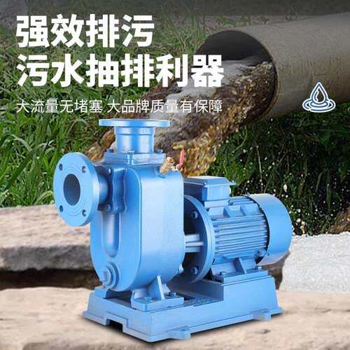 上元BZ泵ZW污水泵380V卧式管道离心泵上海排污泵自吸排污抽水泵