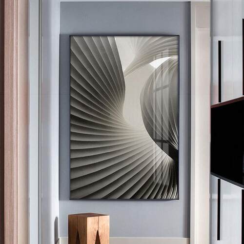 新款直销黑白灰现代摄影装饰画过道走廊简约建筑大幅挂画客厅酒店