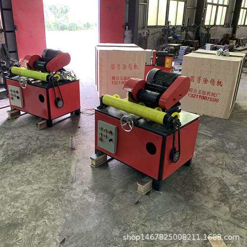 钢管除锈抛光机小型全自动弯管方管抛光拉丝机立卧式圆棒除锈机
