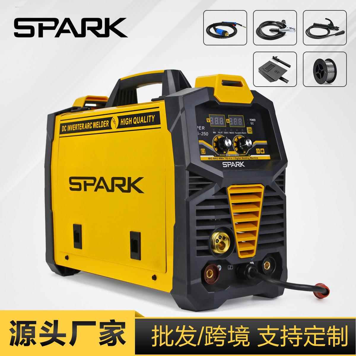 跨境搜SPARK有气无气二保焊机氩弧焊多功能四用电焊机MIG/MMA/TIG