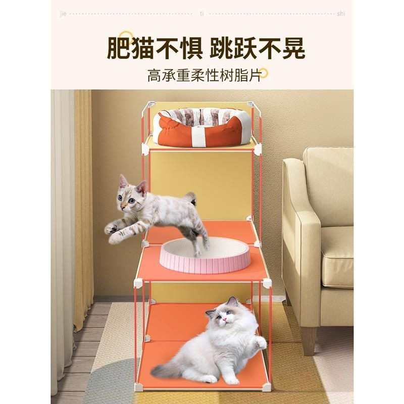 猫窝猫别墅四季通用猫屋猫床夏季猫咪窝可拆洗宠物凉席窝半封闭式