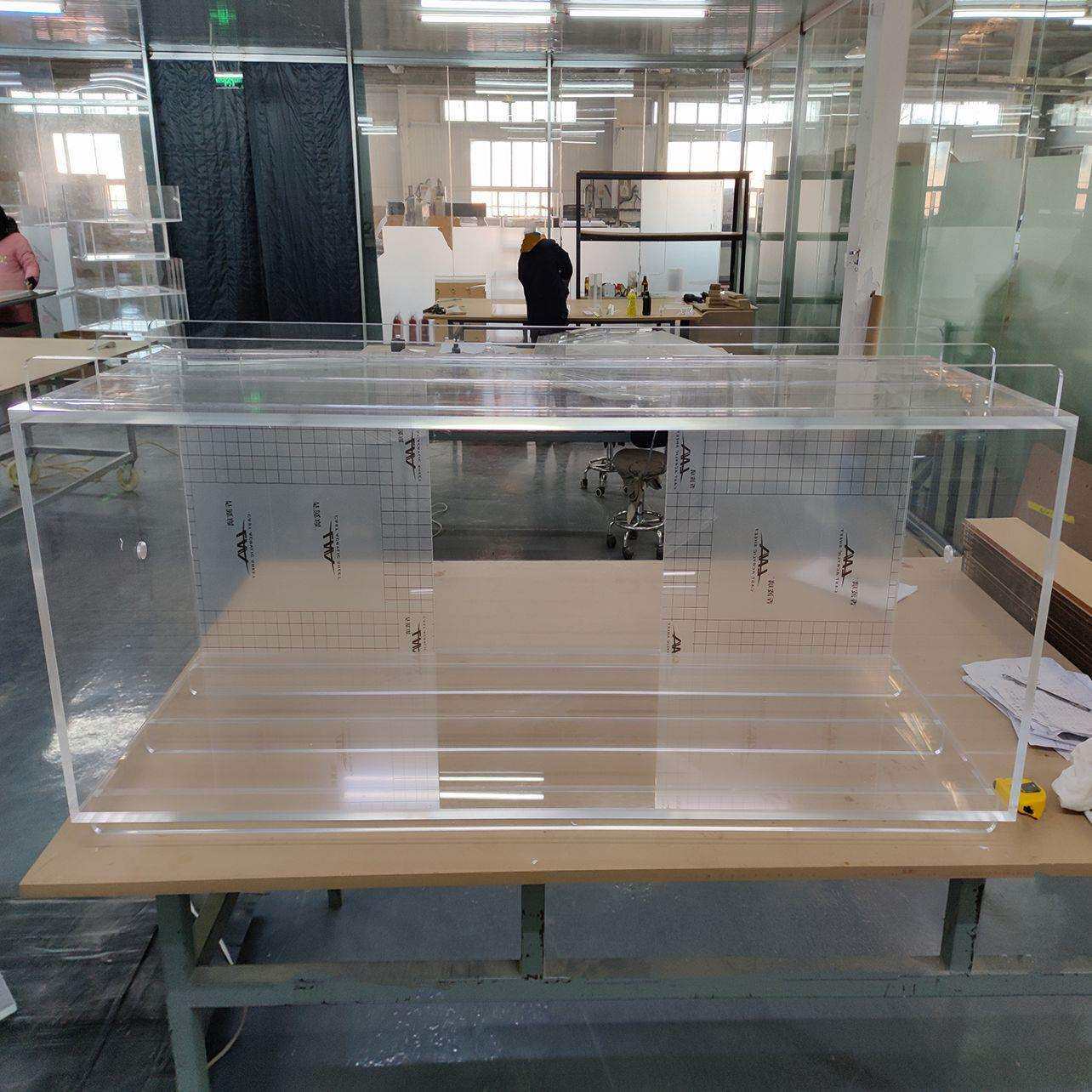 透明亚克力实验仪器观察箱大型有机玻璃长方形水箱盒子