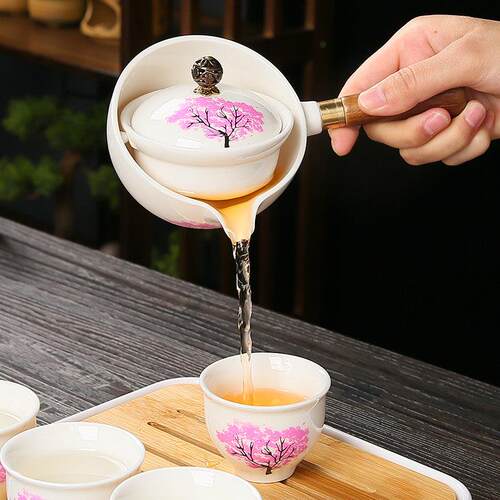 香威尔360旋转逍遥泡茶壶懒人全自动功夫茶具套组家用旅行可携式