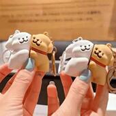 磁性小狗钥匙扣夫妇礼物卡通吊坠小狗