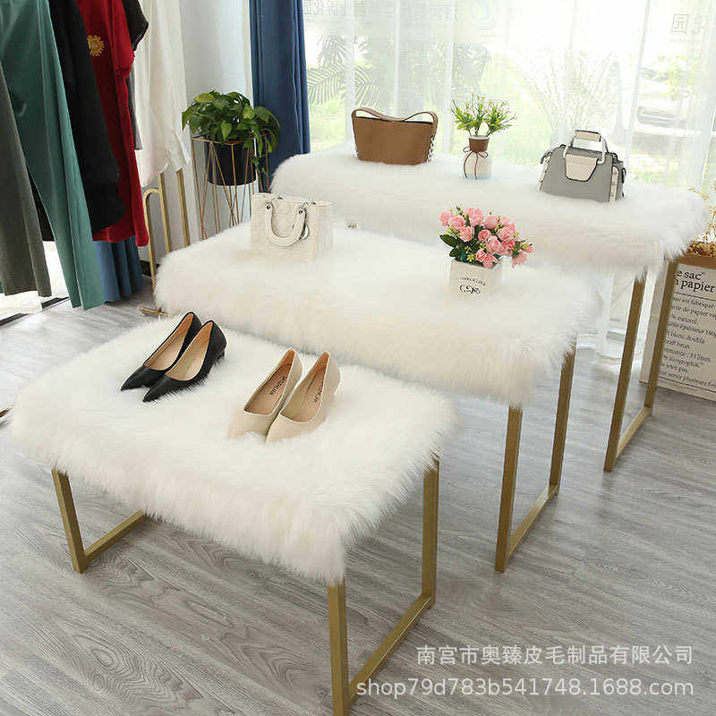 长毛绒床头柜毛毛垫仿羊毛椅垫桌面垫子梳妆台垫茶几台布展示垫,居家布艺,美臀垫/保健坐垫,淘宝优惠券,粉丝福利购,淘宝优惠卷