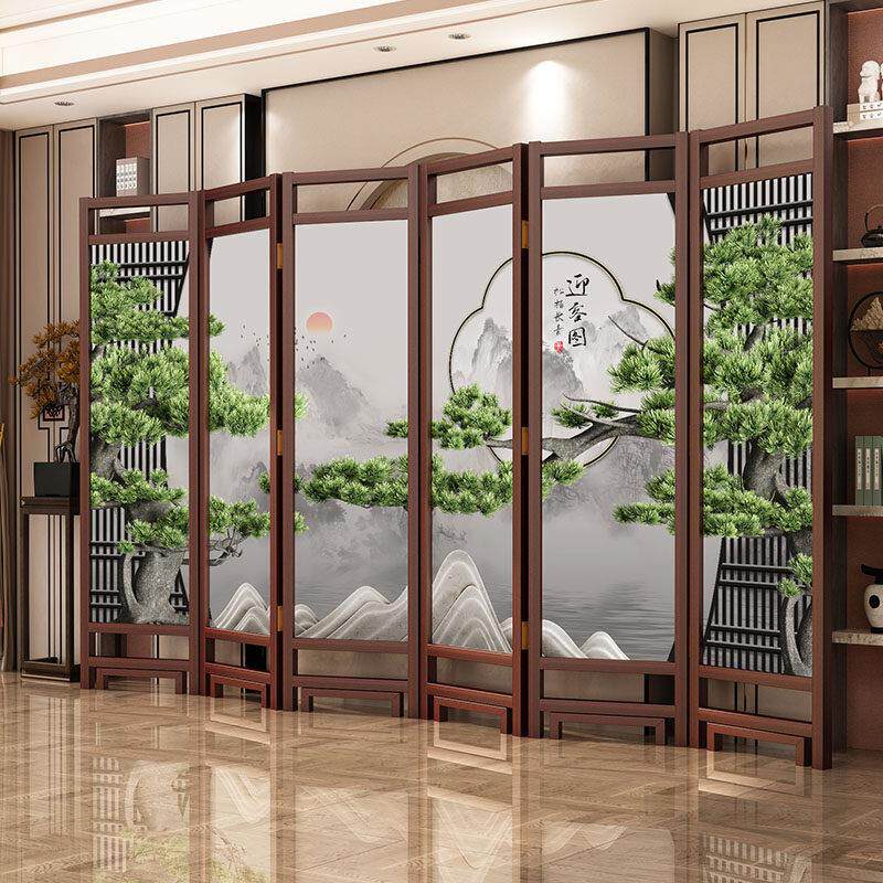 中式实木屏风隔断客厅2025新新款遮挡折叠移动卧室家用酒店办公室