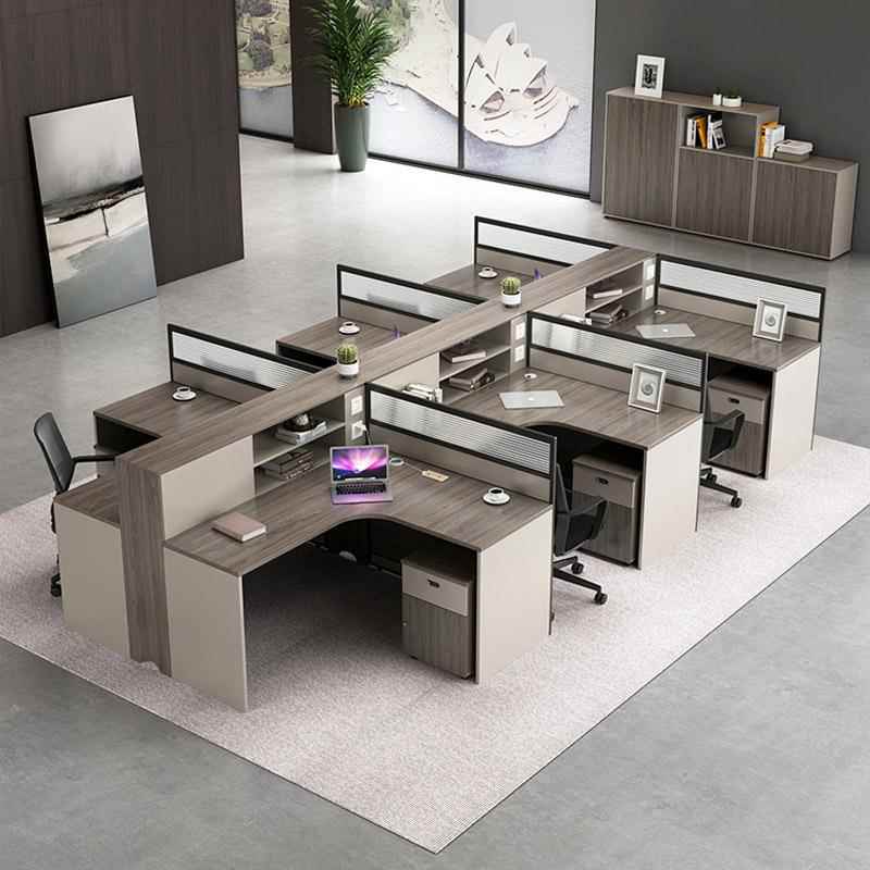 风办公桌简约现代4人位SWL-BGZ人位员屏工职员财务卡公座2办桌椅