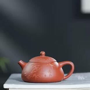 宜兴紫砂壶原矿青灰泥憨瓢170毫升全手工家用泡茶 茶具