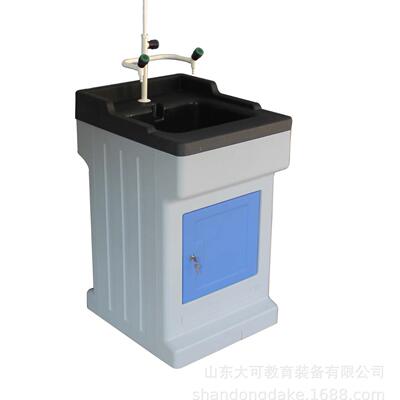 化学生物实验教室学生PP塑料水槽柜带滴水架带锁柜门厂家