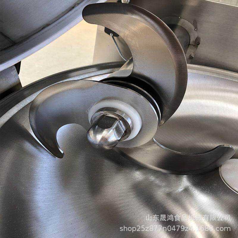变频调速火腿肠斩拌机 自动出料鱼糜鱼肉斩拌机 大型肉馅斩拌机