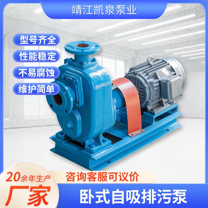 卧式自吸排污泵生活污水处理自吸水泵污水提升泵站城市排水排污泵