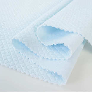 小菱形格涤氨空气层 秋冬婴童抱被睡袋枕套布料 320g三层夹丝面料