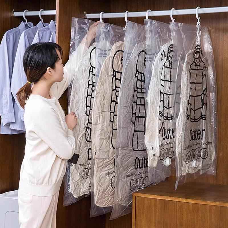 居家羽绒服真空压缩袋收纳袋挂式抽空气家用衣服衣物整理袋单个