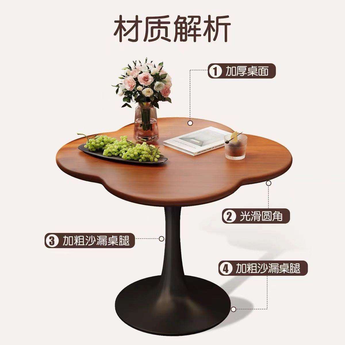 北欧网红洽谈桌下午茶客厅小圆桌简易小户型茶几圆形家用沙发边几