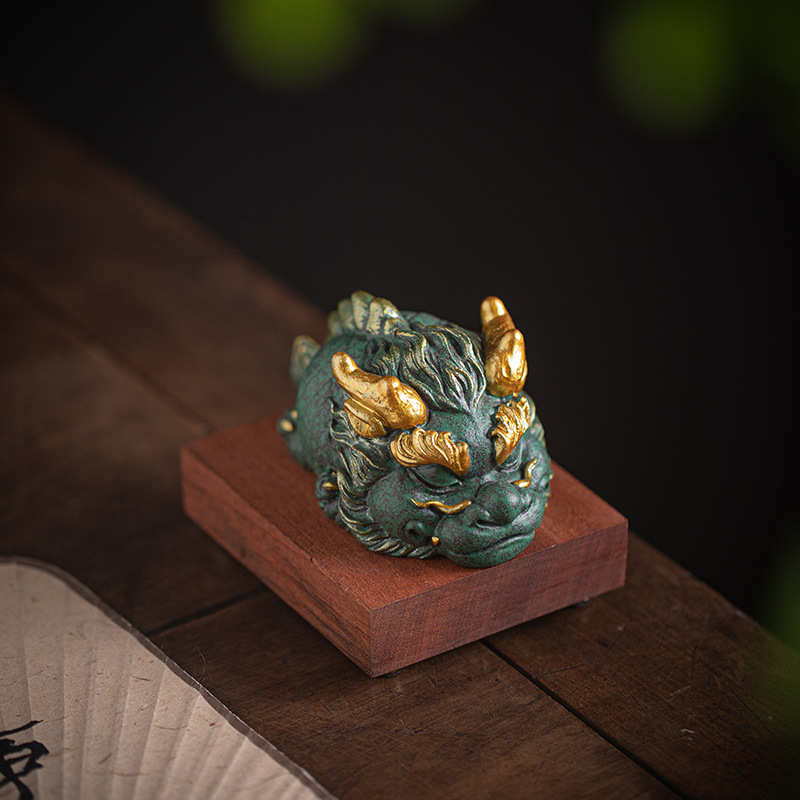 青砂石龙卷王茶宠创意招财龙年可爱治愈系摆件家居办公桌面装饰品