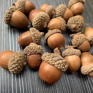 橡果橡子橡果装饰手工干花挂件文艺干花干果插花橡果带钉可挂