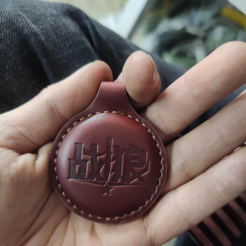 牛皮战狼强磁吊坠挂坠吸钢珠的强磁纯皮手工缝N52大吸力磁铁包邮