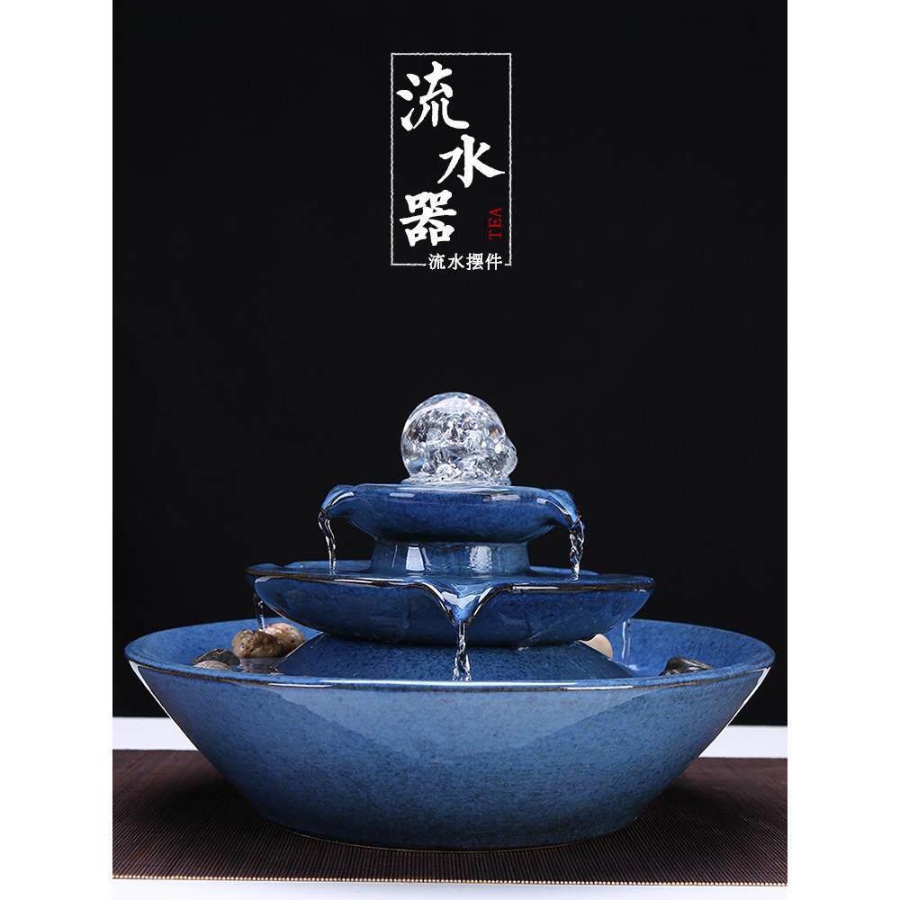八方来财流水摆件桌面水晶球风水装饰客厅时来运转创意简约开业礼