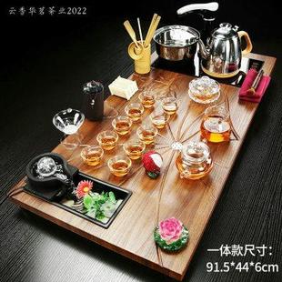 家用全自动一体会客办公室整套功夫茶具实木茶盘茶道茶台 茶具套装